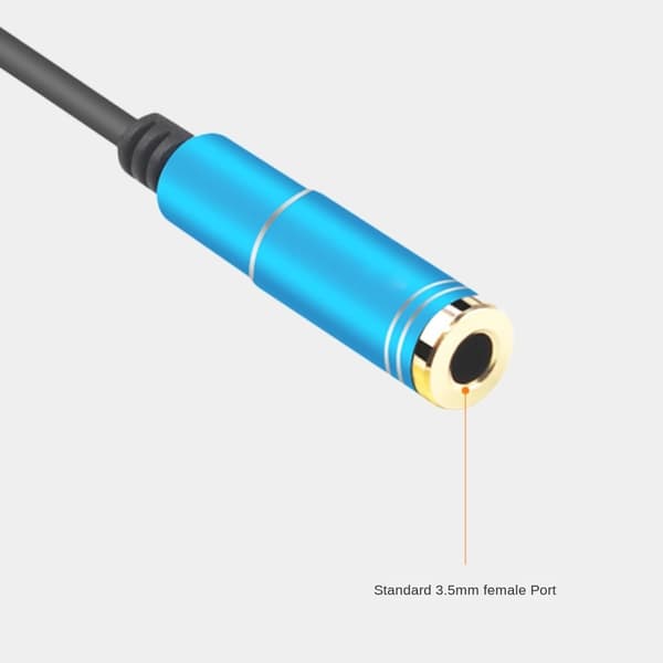 2 Stk Audio Kabel Audio Adapter Kabel SORT Black