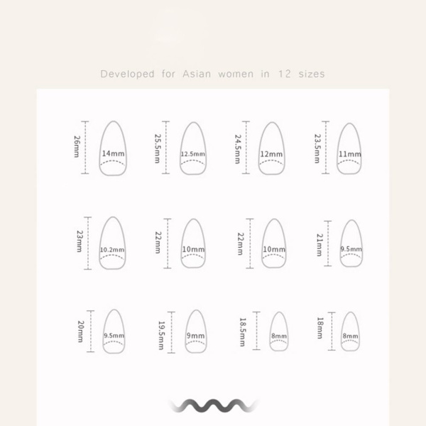 24 stk falske negle lange mandel JP2007 JP2007 JP2007