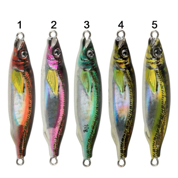 10g/20g metallsimulering fiskedrag 3D printed jiggbete 10G5 5 10g5