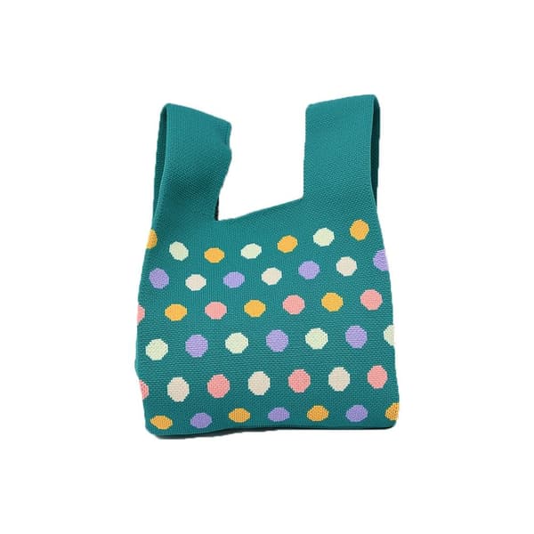 Knit Handbag Kangaskassi SININEN blue
