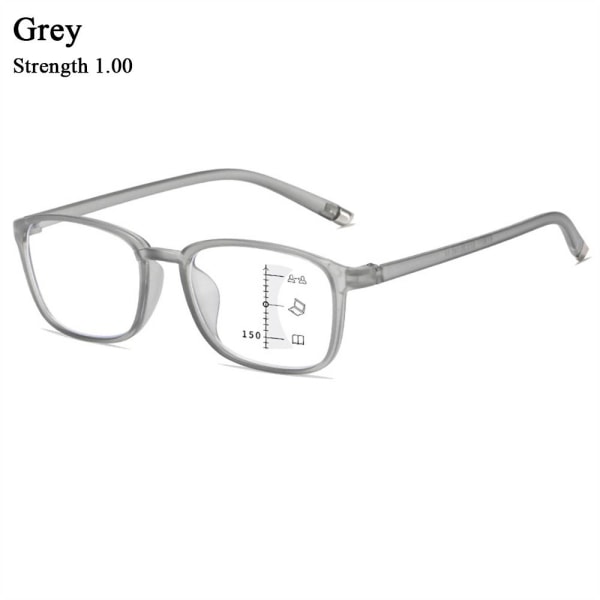Läsglasögon Presbyopi Glasögon GRÅ STYRKA 1,00 grey Strength 1.00-Strength 1.00