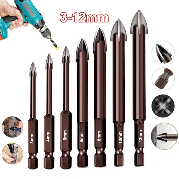 3kpl keraaminen porapora 6mm 6mm