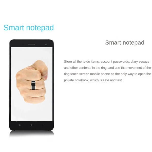 NFC Smart Ring Finger Digital Ring SVART&GULD 11 Black&GOLD 11