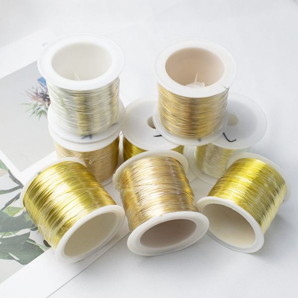 Messing Wire Smykker Making Wire 0,4MMKC GULD KC GULD 0.4mmkc gold