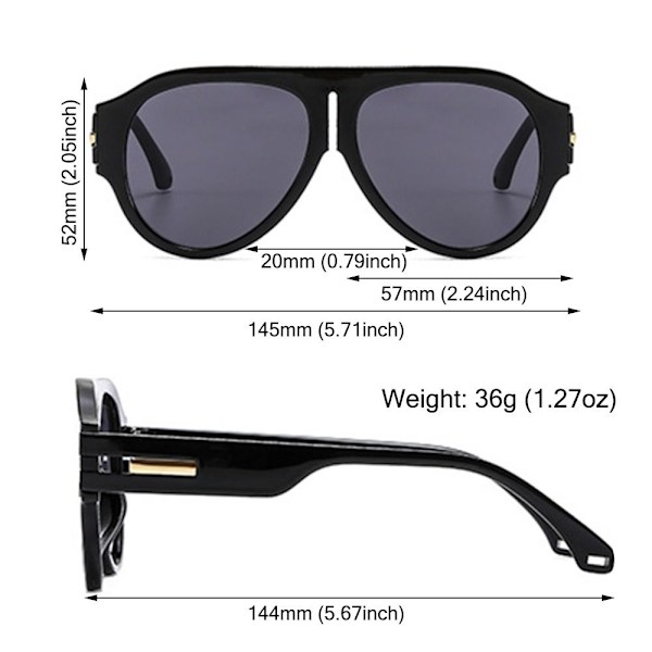 Rundt stel solbriller Y2K Shades C8 C8 C8