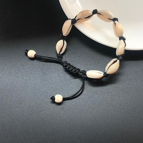 5 stk Sea Shell Armbånd SORT black