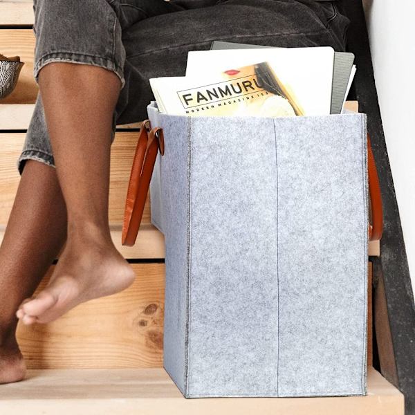Filt Trappetrin Opbevaringspose Stigekurve MIDDELGRÅ MIDDEL Middle grey