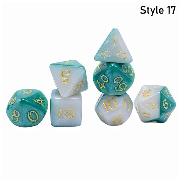7 st/ set DND-tärningar Polyedriska tärningar STYLE 17 STYLE 17 Style 17
