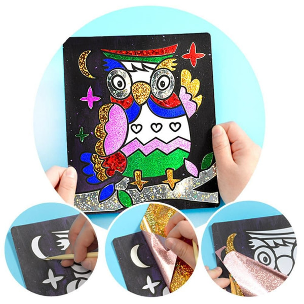 9/12/15/20stk Sticker Painting Art Kits Magic Transfer Paper 15pcs-B