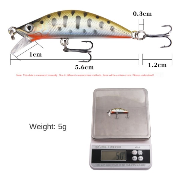 2 stk Mini Fiskeagn VIB synkende Lure 2 2 2