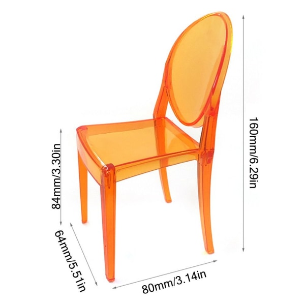 Dukkehus Fritidsstol Miniatyrmøbler ORANSJE ORANSJE orange