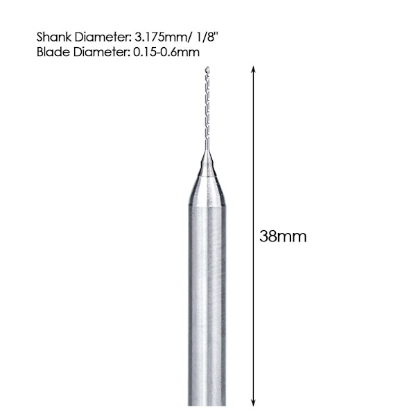 Massive wolframkarbidbor 0,3MM 0.3mm