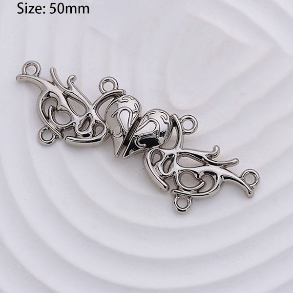 2kpl housujen vyötärön kiristysnapin tapit SILVER 50MM silver 50mm