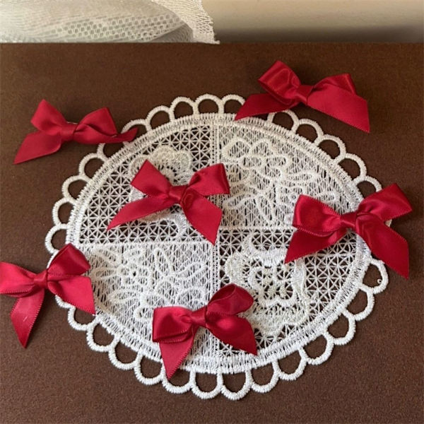 Bowknot Hårklämmor Rosett Hårnål RÖD Red