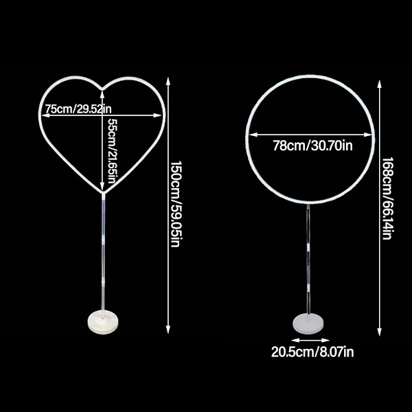 Ballonger Arch Stand Ballong Krans Ring RUND RUND round