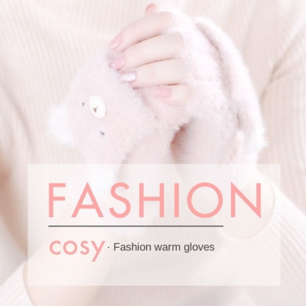 1Pari Fingerless Gloves Half Finger Gloves PINK pink