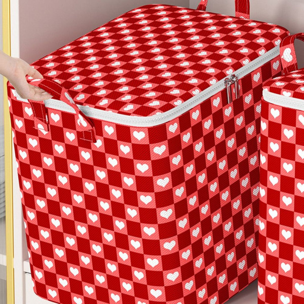 Peittojen säilytyspussi Vaatteiden säilytysastiat PUNAINEN 100L 100L red 100L-100L