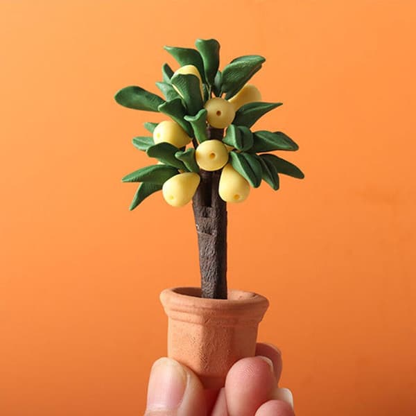 Baby Hus Tilbehør Mini Frukt Tree LORANGE TREE APPELSINTRE LOrange Tree