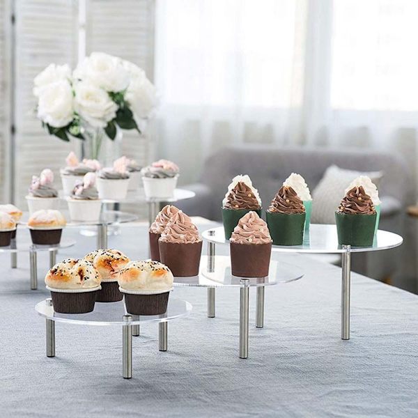Herdet glass Display Stand Display Riser Stands Kakeholder
