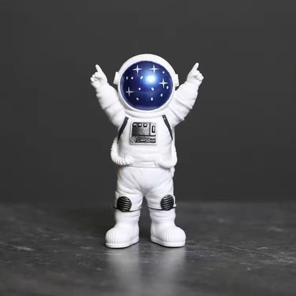 Astronaut Figurer Rummand Måne Skulptur Dekorativ E E E