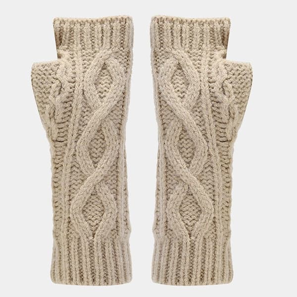 Mössa Scarf Handskar Set Stickad cap GRÅ GREY