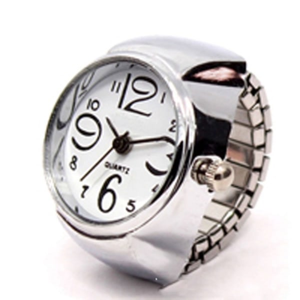 Watch Runda kvartsfingerringar VIT White