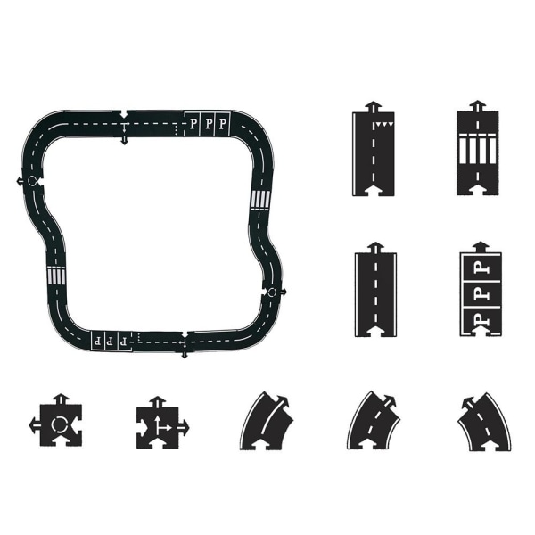 Trafiklegetøjssæt Fleksibelt puslespil kørebane 24STK 24STK 24PCS