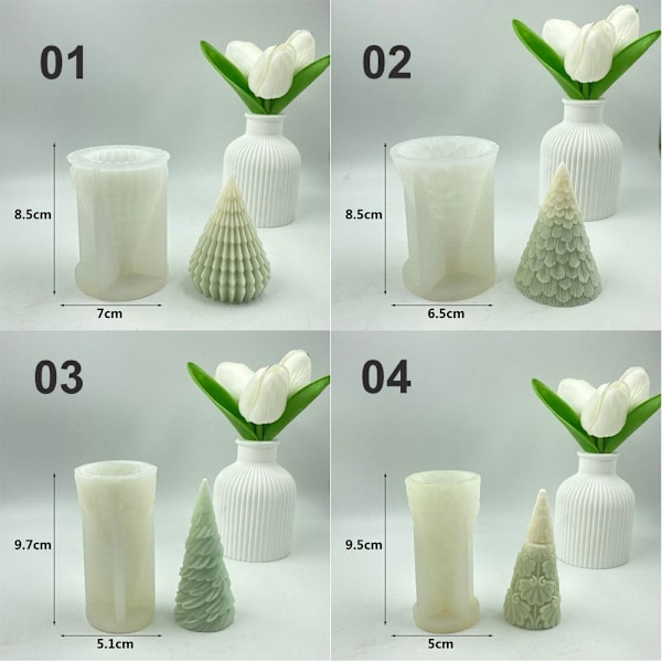 Lys Silikoneform Kageharpiksform 04 04 04