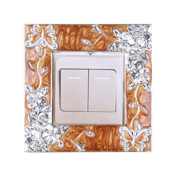 Single Light Switch Cover Sockel Surround Ram KAFFE&SILVER coffee&silver