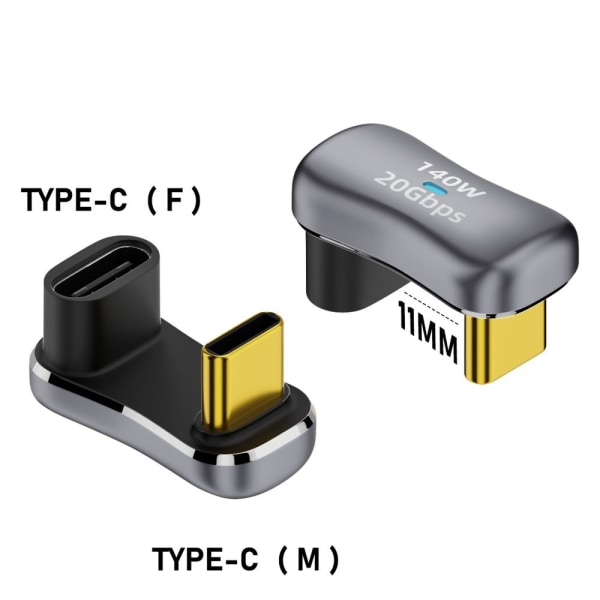 USB Type-C Converter 140W Snabbladdning C KVINNA TILL C MAN C C Female to C Male