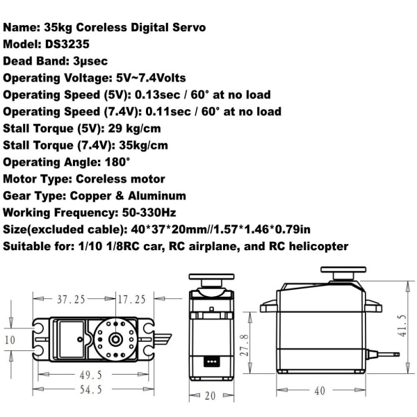 Digital Servo DS3235 Servo Servo Motor