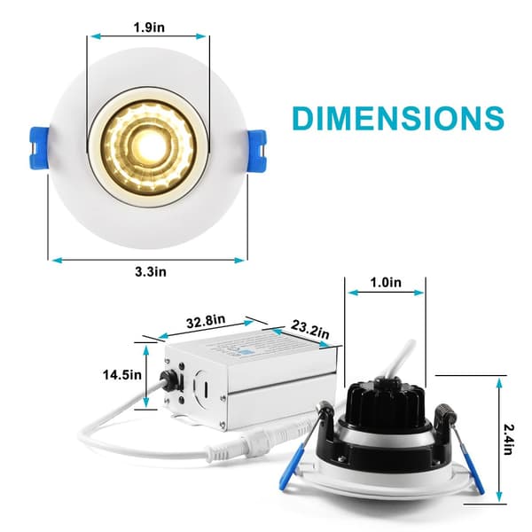 9W Duschljus Dimbar LED Downlight Universal Downlights