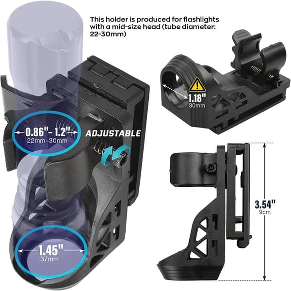 Taskulamppukotelo Taskulamppu Clip Bracket Adapter