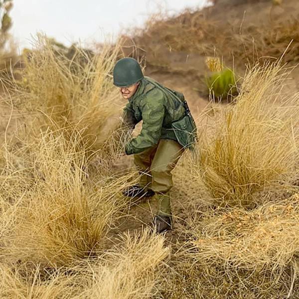 1 laatikko Miniatyyri kuihtunut ruoho pitkä ruohorypäle Micro