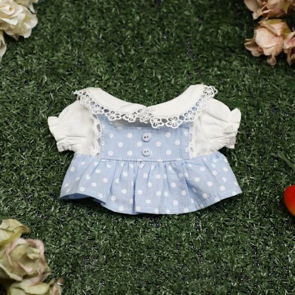 Vår Sommerkjoler Plysj Dukker Klær BLÅ KJOLER DRAKT Blue Dresses Suits-Dresses Suits