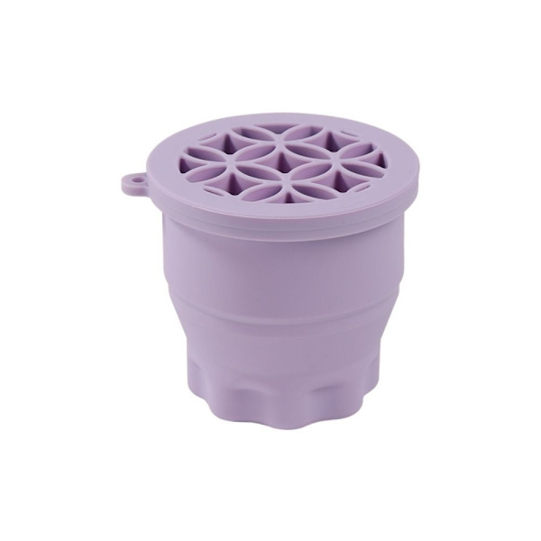 Meikkiharjan puhdistuskuppi Silikonipesukuppi PURPLE PURPLE Purple