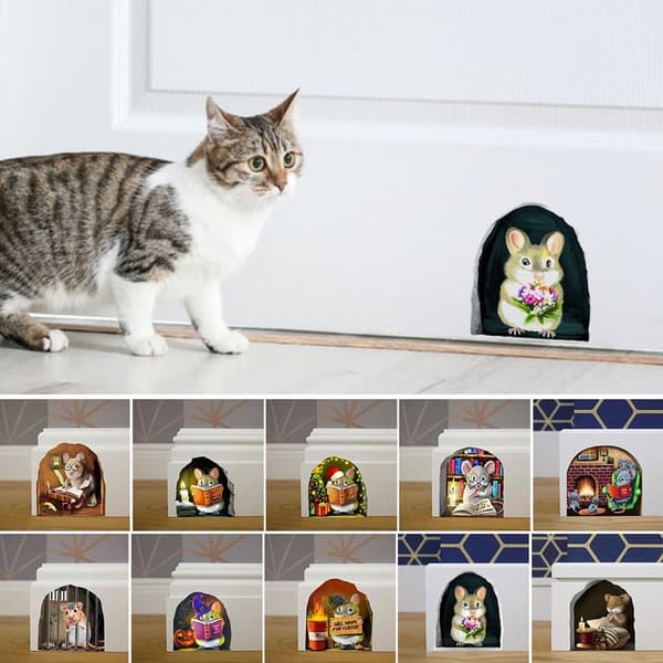 Mouse Hole Wall Sticker 3D Stickers 5 5 5