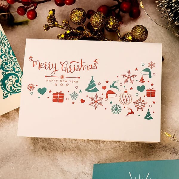 20 stk Merry Christmas Fold-kort Små gratulasjonskort E E E
