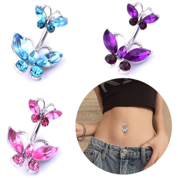 2kpl Belly Bars Navel Bar PURPLE Purple