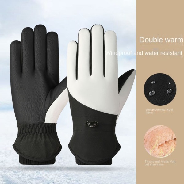 Ratsastushanskat Ski Gloves VALKOINEN White