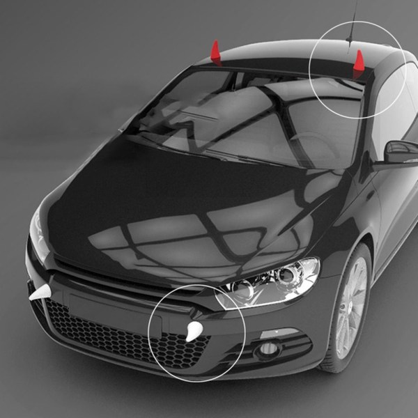 Biltagsdekoration 3D stereobilklistermærker GRØN 3 3 Green 3-3