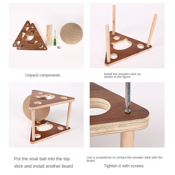 Cat Scratch Ball Board Cat-klatrestativ A A A