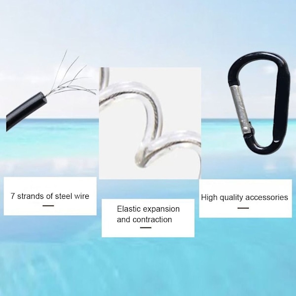 Fjeder Elastisk Reb Fiskebånd TRANSPARENT 1,5M 1,5M Transparent 1.5m-1.5m