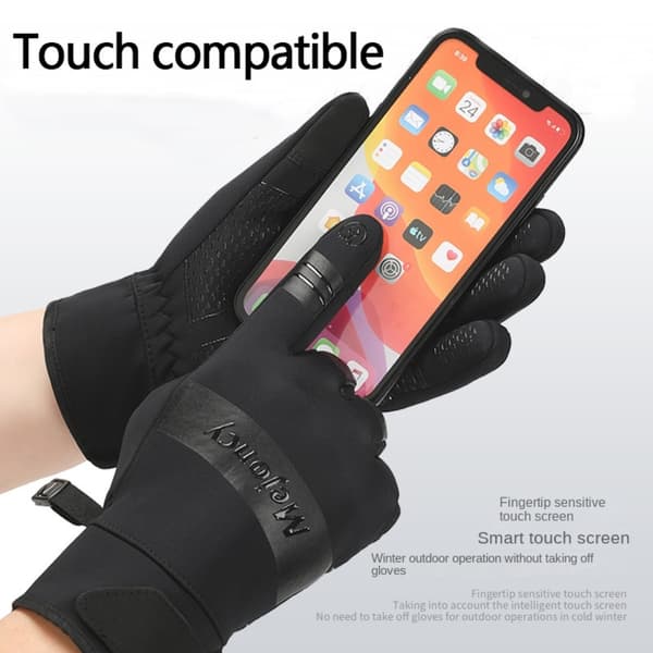 Varme termiske handsker Ridehandsker SORT S black S