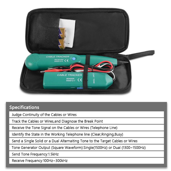 Ethernet Cable Tracker RJ11 RJ45 Wire Tracer Telefon Tone