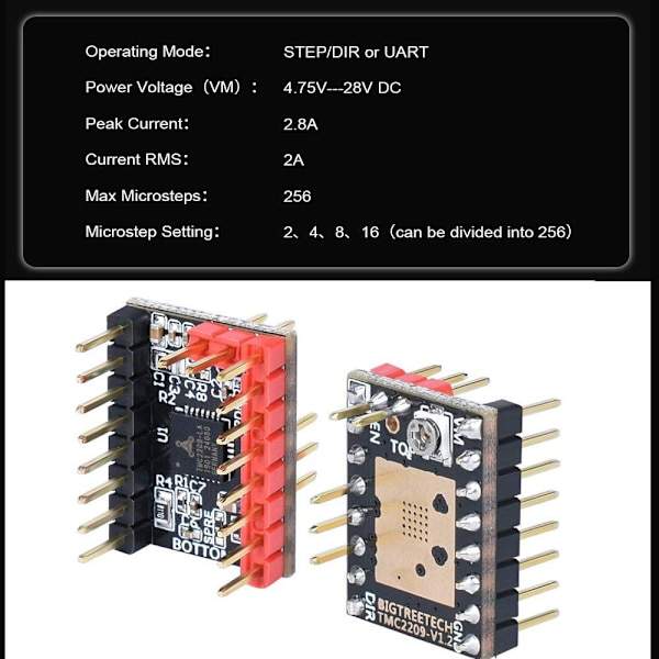 TMC2209 Stepmotor Driver Module 3D Printer Controller Board