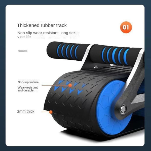 Automatisk Rebound Aabdominal Wheel Roller Wheel BLÅ blue