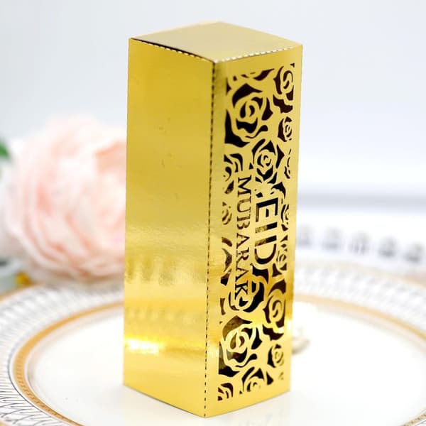 10 st Eid Mubarak Godisaskar Ramadan Godispåse GULD