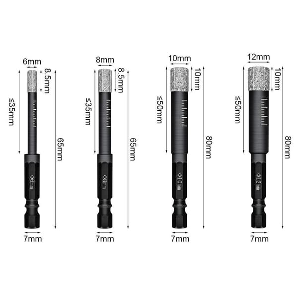 Tørbor Vakuumloddet Bit 8MM 8mm