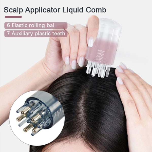 Scalp Applicator Flytande kam för hår Scalp Treatment WHITE White